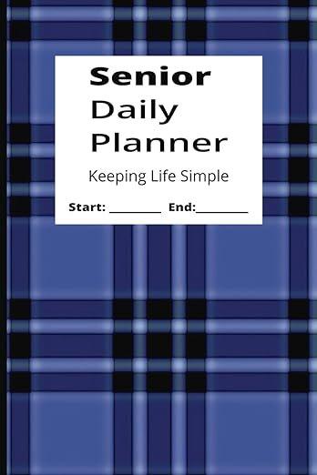 Senior Daily Planner with Plaid cover. 1 year 265 days